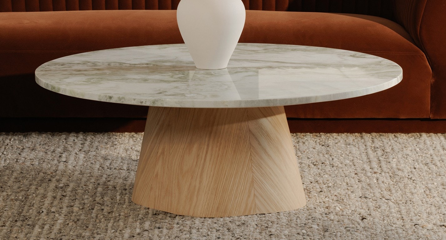 Clearance Moe's Home Collection Green Onyx Round Coffee Table is